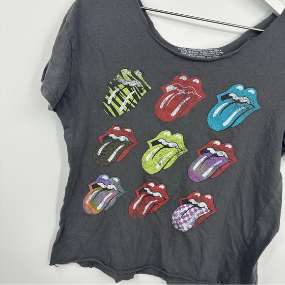 Vintage Y2K The Rolling Stones Off The Shoulder Band Tee Size Medium Streetwear - Picture 4 of 7